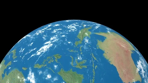 Realistic rotating Earth planet isolated on black background. Stock Footage 118092884