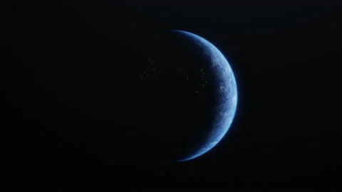 Realistic Rotating Earth From Space Stock Footage 138310701
