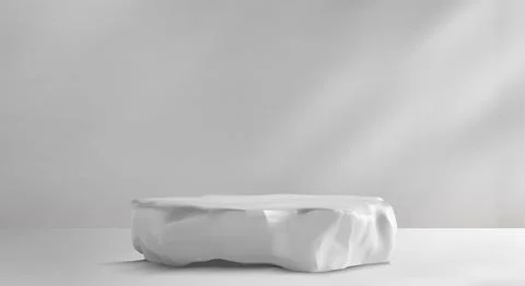 Realistic rough stone platform Illustrazione stock