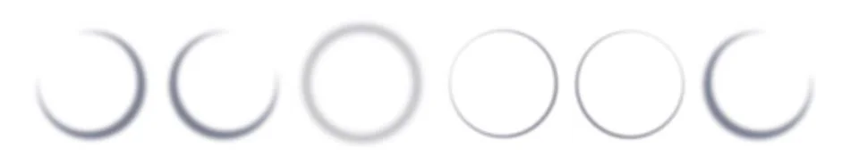 Realistic round shadow with soft edges. Gray round shadows isolated on Stock Illustration