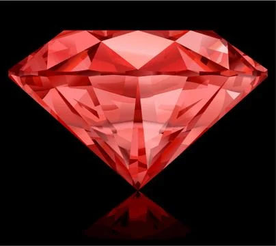 Realistic ruby on black background イラスト素材