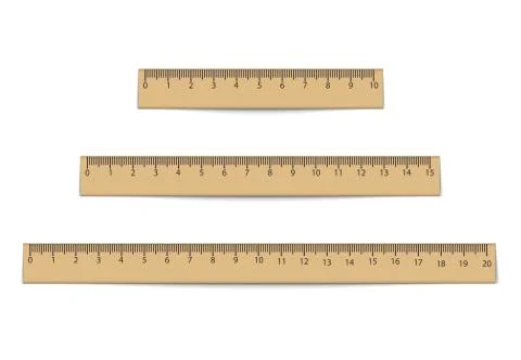 Realistic ruler set isolated on white background. Vector illustration. Stock Illustration
