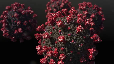 A realistic scientific model of the SARS-CoV-2 coronavirus virion. COVID-19. Stock Footage 148909649