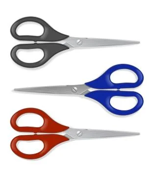 Realistic scissors set Stock Illustration