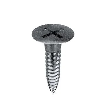 Realistic screw. Isolated on white background. Vector illustration. Иллюстрация