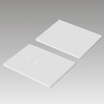 Realistic sealed envelope mock up. Back and top view. Vector Stock Illustration