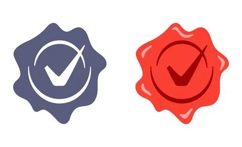 Realistic sealing stamp vector Stock Illustration