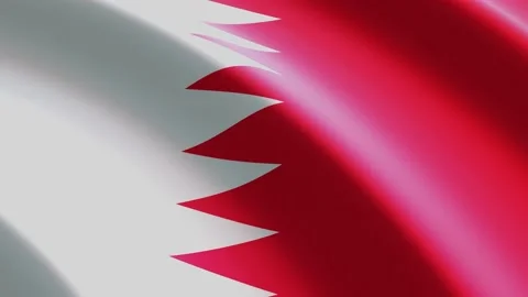 Realistic Seamless Loop Flag of Qatar Waving In The Wind With Highly Detailed Stock Footage 186902218