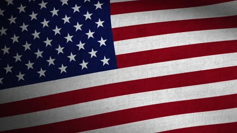 Realistic Seamless Waving Flag Loop - United States Stock Footage 142781417