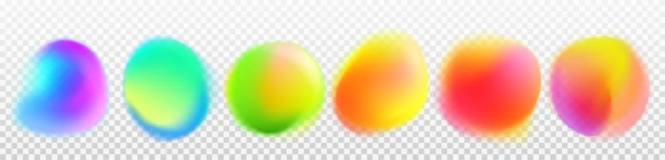 Realistic set of abstract gradient spots Illustrazione stock