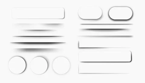 Realistic shadow divider. Transparent rectangular shaded border, page edge fr Illustrazione stock