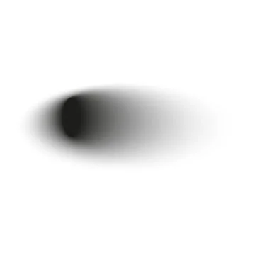 Realistic shadow set with round shapes. black shade effect. Isolated object. Stock Illustration