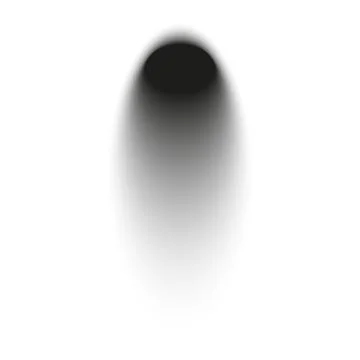 Realistic shadow set with round shapes. black shade effect. Isolated object. Illustrazione stock