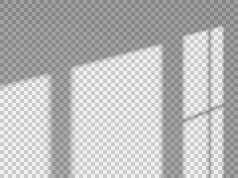 Realistic shadow transparent overlay Stock Illustration