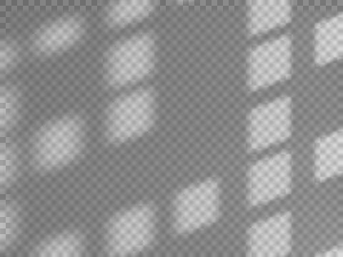 Realistic shadow transparent overlay Illustrazione stock