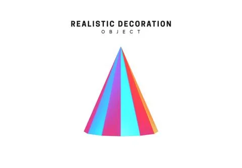 Realistic shape 3d objects with gradient holographic color of hologram. Decor 스톡 일러스트