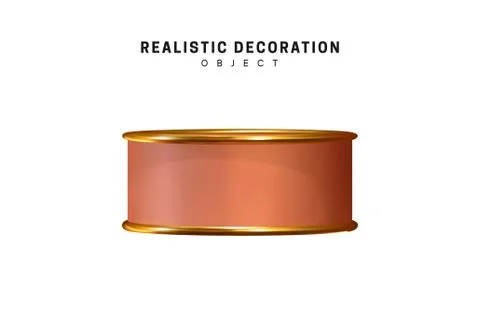 Realistic shapes. 3d rendering isolated object. Design Elements Gold and beig Stock Illustration