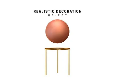 Realistic shapes. 3d rendering isolated object. Design Elements Gold and beig 스톡 일러스트