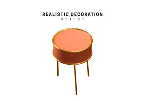 Realistic shapes. 3d rendering isolated object. Design Elements Gold and beig Stock Illustration