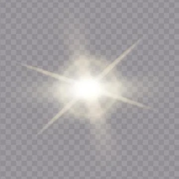 Realistic shine and glow effect isolated on transparent background. Sparkles and Stock Illustration