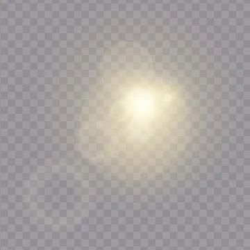 Realistic shine and glow effect isolated on transparent background. Sparkles and Stock Illustration