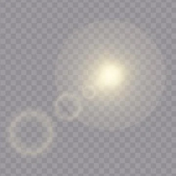 Realistic shine and glow effect isolated on transparent background. Sparkles and Stock Illustration
