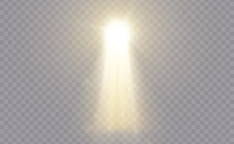 Realistic shiny illumination effect isolated on transparent background. Sparkles Stock Illustration