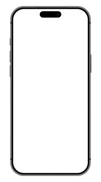 Realistic silver smartphone empty screen frame overlay mockup. Mobile phone Stock Illustration