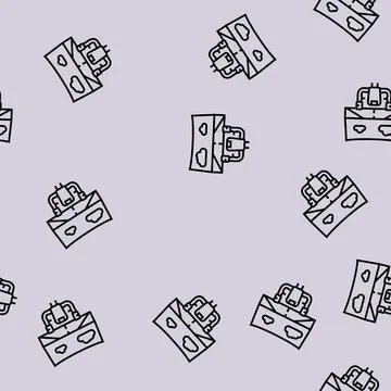 Realistic simulator in education machine flight school line seamless pattern 스톡 일러스트