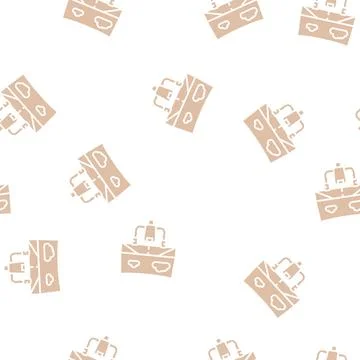 Realistic simulator in education machine flight school glyph seamless pattern Stock Illustration