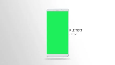 Realistic Smart phone screen with green creen.  Stock Footage 142774819