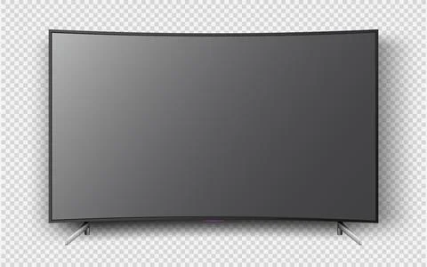 Realistic smart tv screen mockup Stock Illustration
