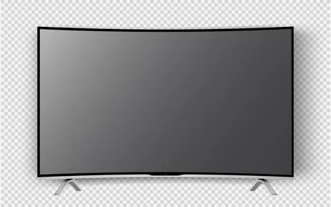 Realistic smart tv screen mockup Stock Illustration