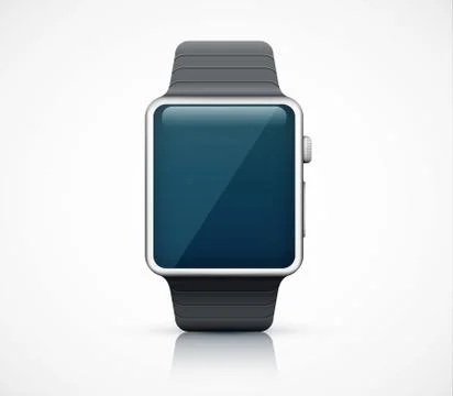 Realistic smart watch on white background Stock Illustration