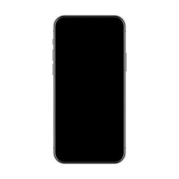 Realistic smartphone with blank touch screen isolated on white background Stock-Illustration