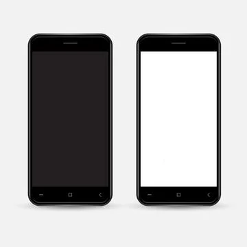 Realistic smartphone design vector isolated on white background. Stock Illustration