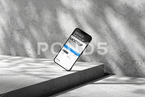 Realistic Smartphone Device Mockup Scene PSD Template