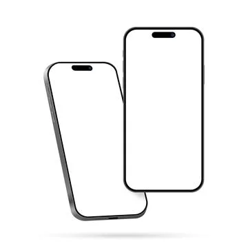 Realistic Smartphone Devices Mockup Template for Advertisement Stock Illustration