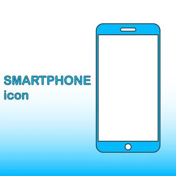 Realistic smartphone icon in flat design. Smartphone designer icon. Vector Stock Illustration