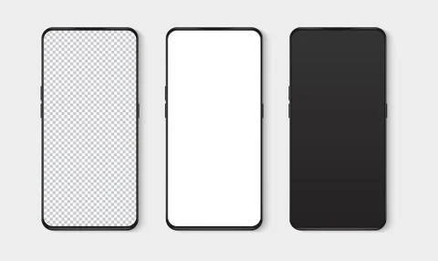 Realistic smartphone mockup set Stock Illustration