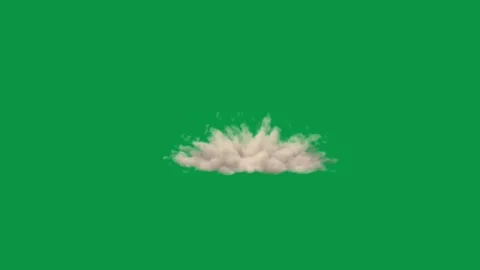 Realistic smoke explosion with dust cloud effect on green screen background vfx Stock Footage 331988935