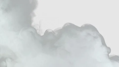 Realistic Smoke Overlay VFX Effect with Transparent Alpha Channel for Graphics Stock Footage 334093794