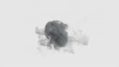 Realistic Smoke Puff Explosion on Alpha Loop. Vídeos de archivo 348270271
