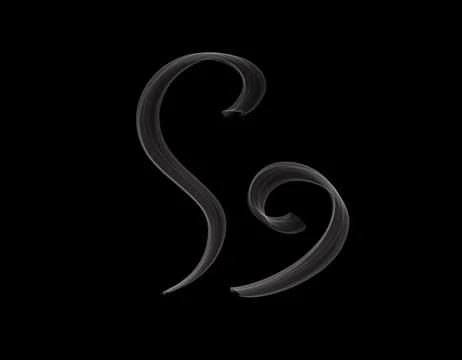 Realistic smoke shape on dark background ep02 Stock Illustration