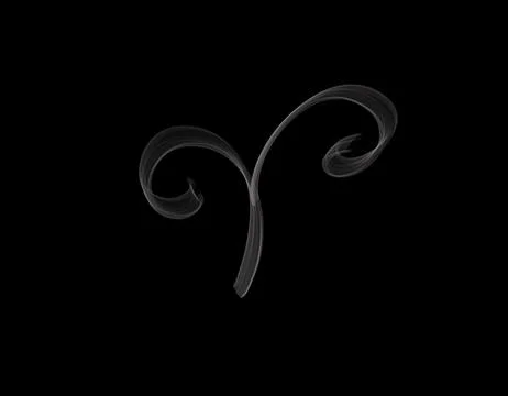 Realistic smoke shape on dark background ep04 Foto stock