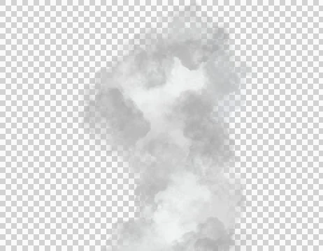 Realistic smoke shape isolated on transparency background ep06 Stock Illustration