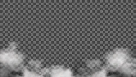 Realistic Smoke On Transparent Background Stock Illustration