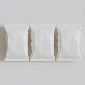 Realistic snack for chips potato and etc. white color on white background re Stock Illustration