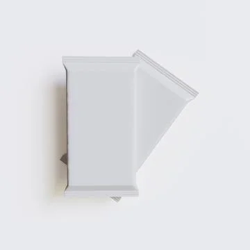 Realistic snack packaging white color on white background rendering 3D illus Stock-Illustration