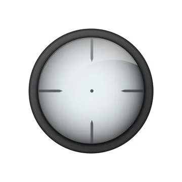 Realistic sniper sight. Sniper scope with measurement marks template. Sniper Stock Illustration
